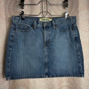 Y2K-Vintage GAP Blue Denim Mini Skirt - Size 12